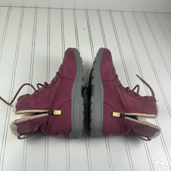 UGG Leggero Maroon Sheepskin Boots Women’s Size 4 - Picture 6 of 11